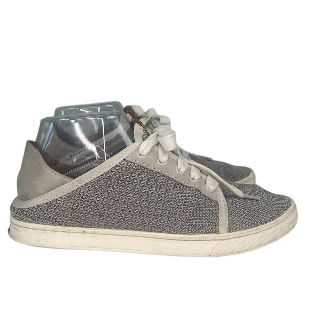 Olukai Pehuea Lī Women SZ 7 Taupe Canvas Sneaker Mesh Shoes